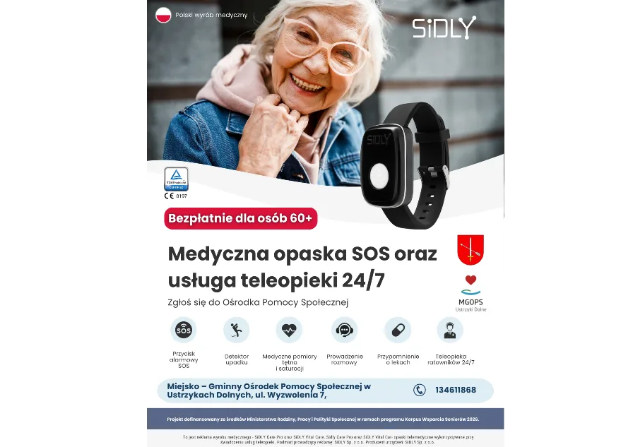 Nabór do programu bezpłatnych opasek bezpieczeństwa dla seniorów w Gminie Ustrzyki Dolne
