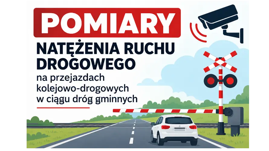 Pomiary natężenia ruchu drogowego na gminnych przejazdach kolejowo-drogowych