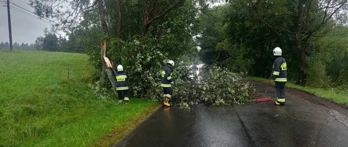 Działania bieszczadzkich strażaków w odpowiedzi na intensywne opady deszczu