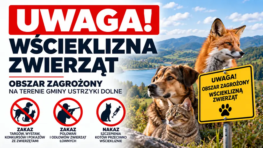 Obszar zagrożony wścieklizną w gminie Ustrzyki Dolne - aktualne zasady