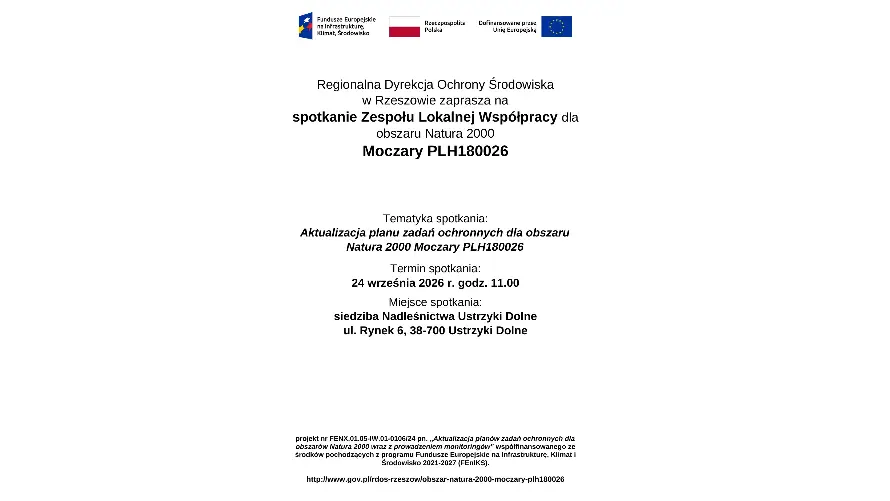 Spotkanie Zespołu Lokalnej Współpracy dla obszaru Natura 2000 Moczary PLH180026