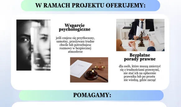 Bezpłatne wsparcie psychologiczne i prawne w ramach projektu 'Bieszczadzki Bezpiecznik'