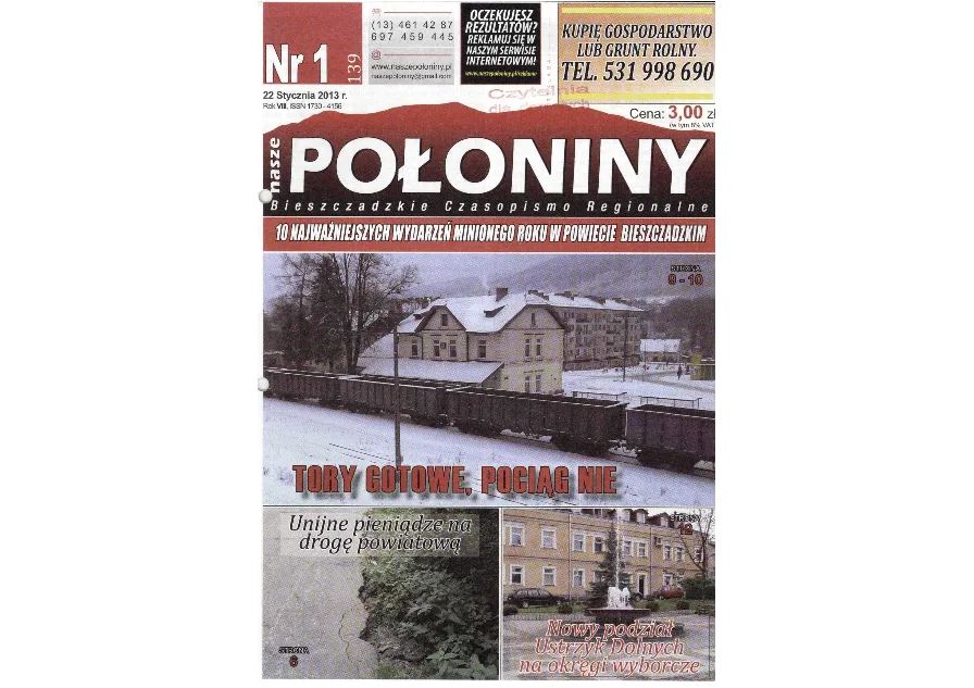 Dostęp do zdigitalizowanych numerów „Nasze Połoniny” z 2013 roku