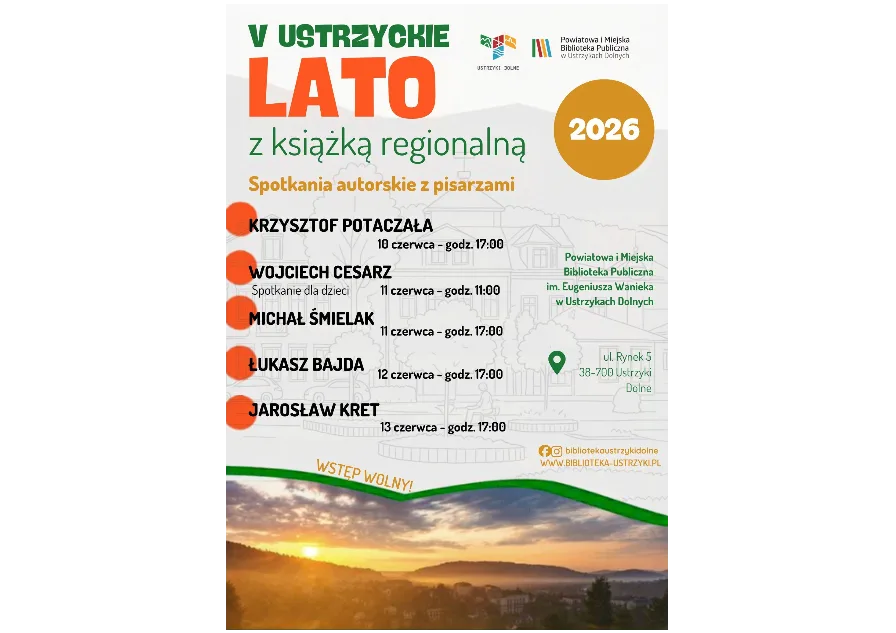 V Ustrzyckie Lato z Książką Regionalną - zaproszenie