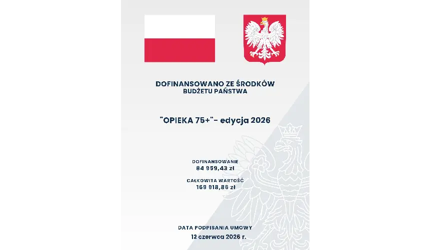 Gmina Ustrzyki Dolne otrzymała blisko 85 tys. zł na program „Opieka 75+” w 2026 roku