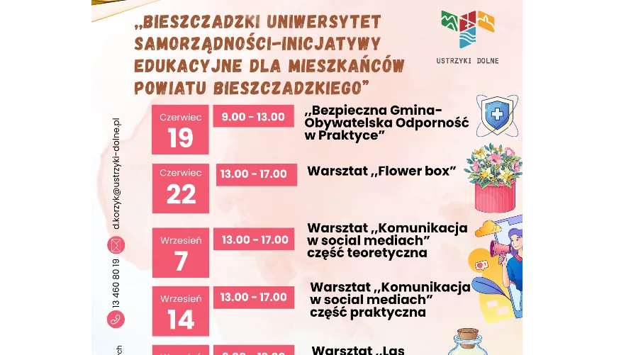 Bezpłatne warsztaty i konferencje w ramach Bieszczadzkiego Uniwersytetu Samorządności